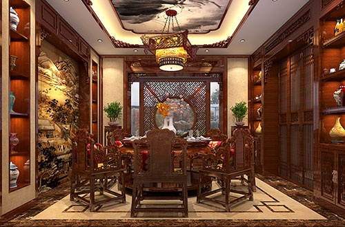 大庆温馨雅致的古典中式家庭装修设计效果图
